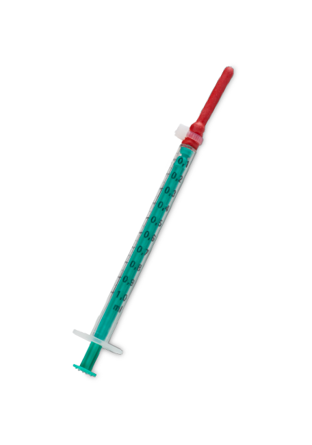 Handfeeding Syringes With Short Red Soft Tubes